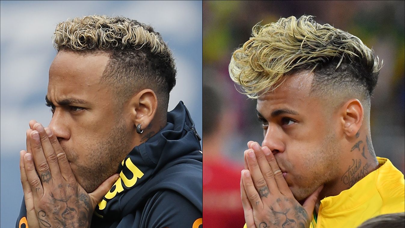 celebrity TOPSHOTS Horizontal INSOLITE COUPE DU MONDE FOOTBALL GROS PLAN MAINS JOINTES TATOUAGE COIFFURE PHOTO MONTAGE AVANT APRES Neymar 