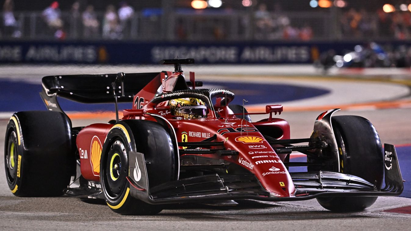 Forma-1, Charles Leclerc, Ferrari, Szingapúri Nagydíj 2022, péntek 