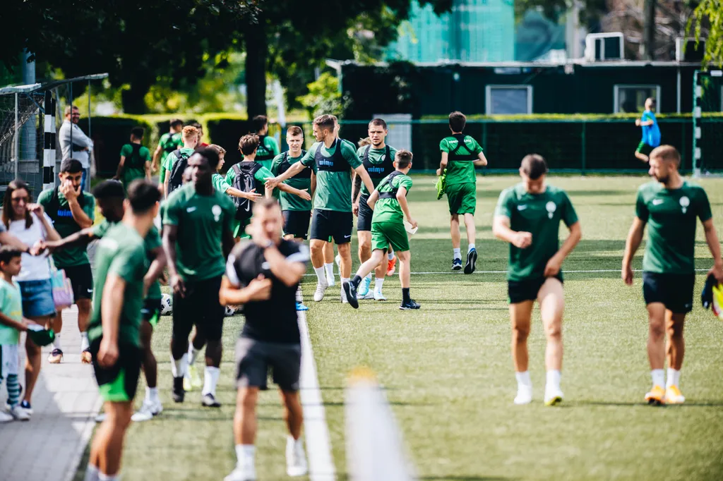 FTC, Fradi, Ferencváros, edzés, Hamrun elleni visszavágó előtt, Ferencváros - Hamrun Spartans, Európa Konferencia-liga, 2023.08.16. 