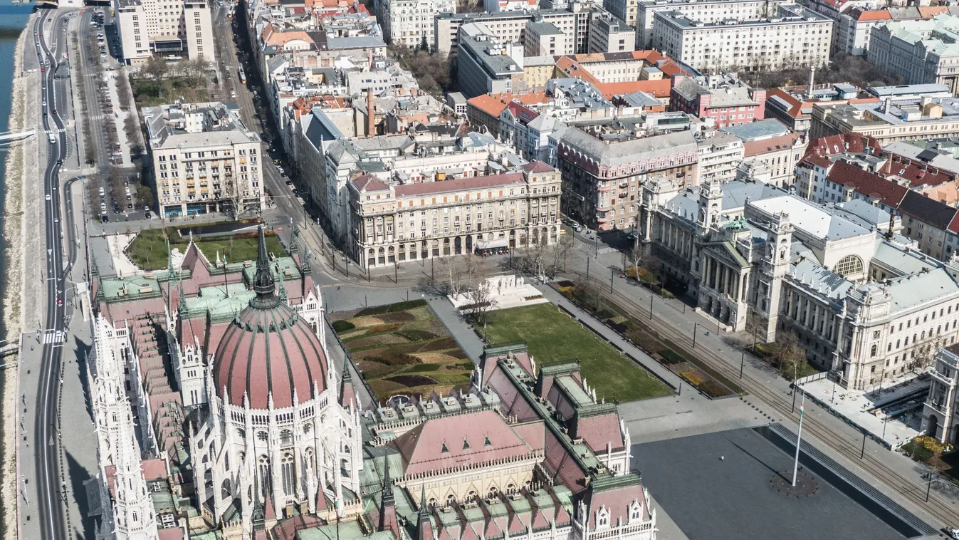 koronavírus korona vírus fertőzés betegség Budapest üres néptelen Parlament Országház 