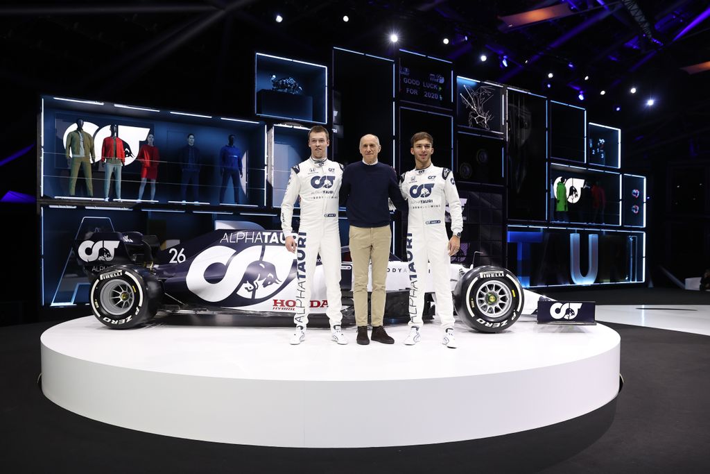 Forma-1, Scuderia AlphaTauri AT01 Livery Launch, Danyiil Kvjat, Franz Tost, Pierre Gasly 