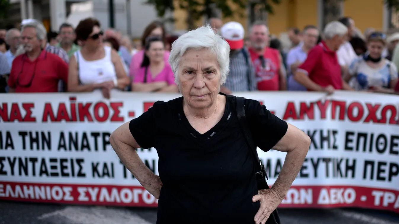 görögország tüntetés nyugdíjasok 