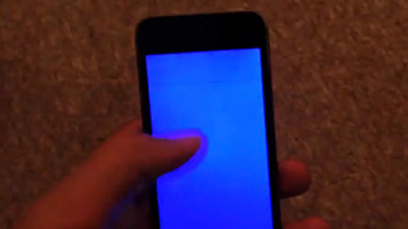 kék halál az iPhone 5s-en, kép egy YouTube videóból