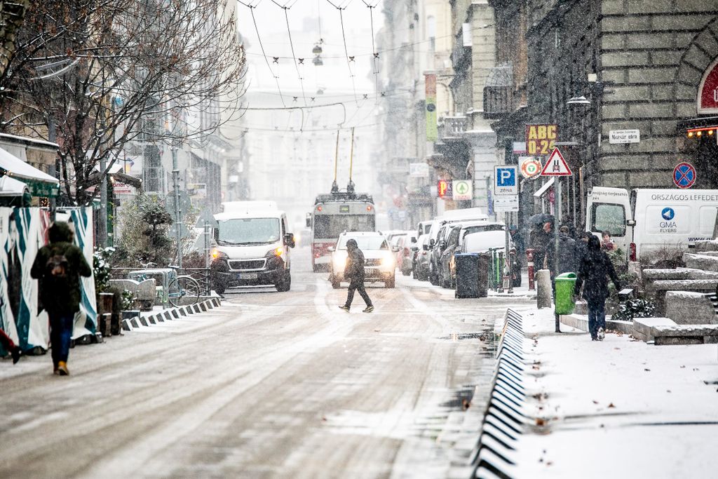 Hó havazás időjárás Budapest 2019.01.08. 