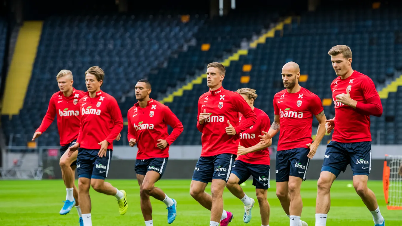 Training sessions and press conferences ahead of the Football Euro 2020 qualifier Group F match Sweden v Norway Horizontal 