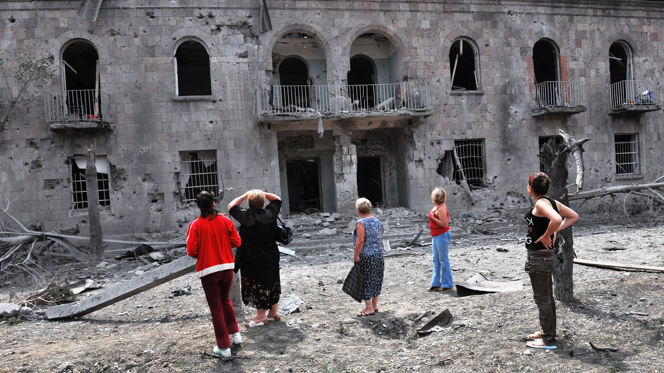 moszkva befagyott konfliktusai, grúzia, gori, bombatámadás 2008.08.09-én 