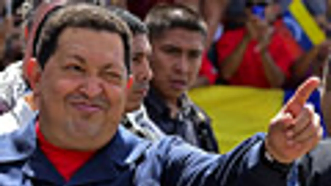 Hugo Chavez Venezuela újraválasztott elnöke a választási eredményhirdetés után