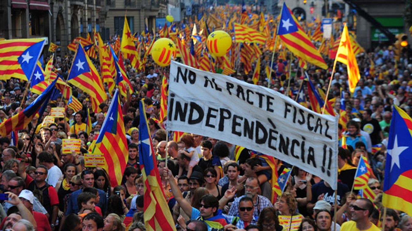 barcelona, katalónia, tüntetés 
