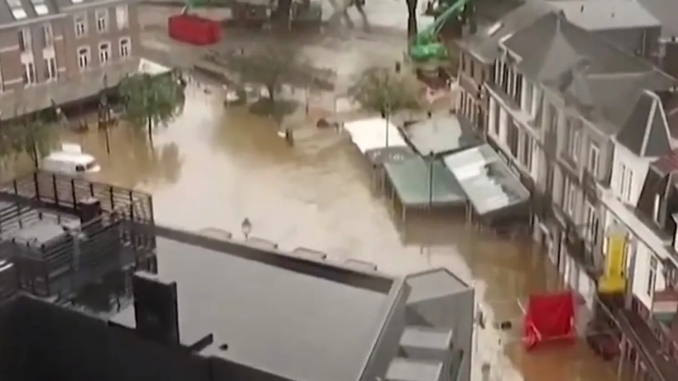 áradás Németország Belgium drón 