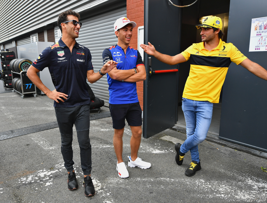 Előkészületek a Forma-1-es Belga Nagydíjra, Daniel Ricciardo, Pierre Gasly, Carlos Sainz 