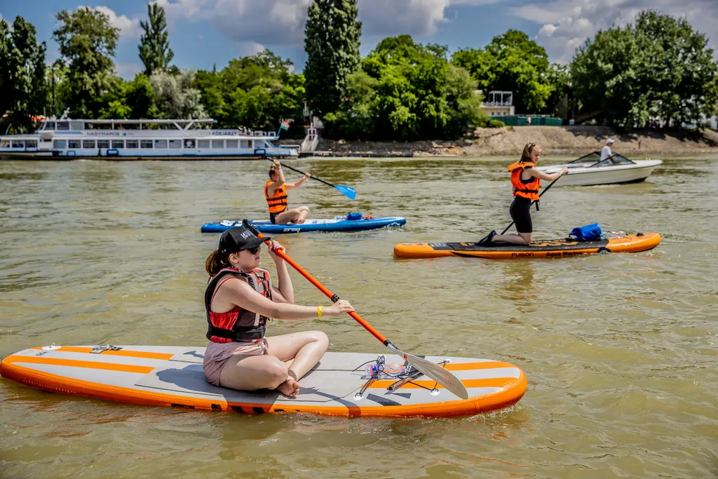 VII. Budapest SUP fesztivál, fesztivál, rendezvény, sup, Duna, Dunán, Budapest, evezés, evez, folyó, nyár, 2022 