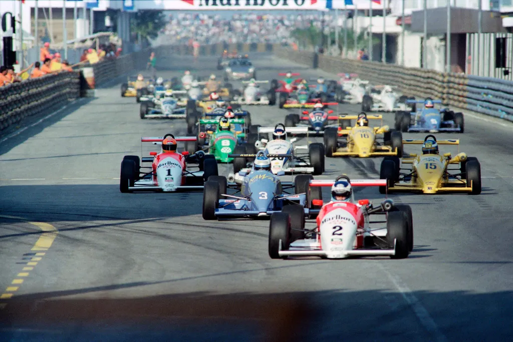 Forma-3, Mika Häkkinen, Michael Schumacher, Makaó, 1990 