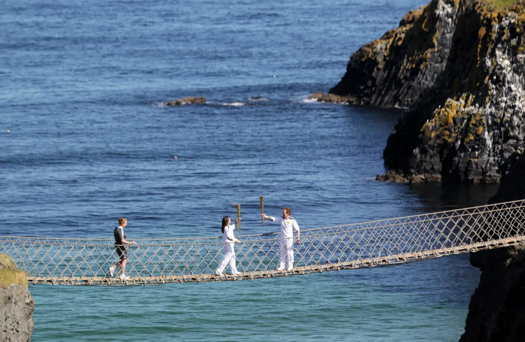 Carrick-A-Rede, Rope, kötélhíd, Ír-sziget, Carrick, sziget, Írország, 