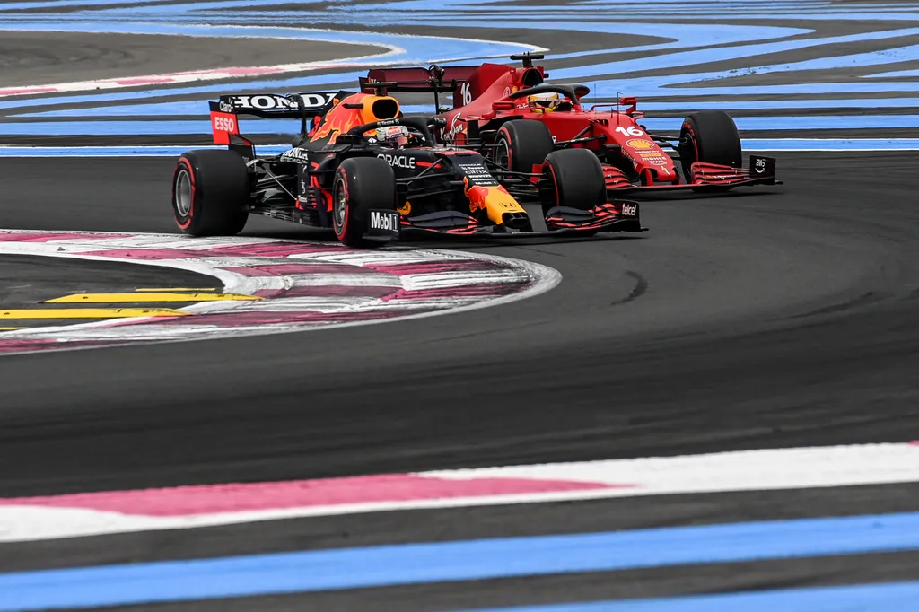 Forma-1, Francia Nagydíj, Max Verstappen, Charles Leclerc, Ferrari, Red Bull 