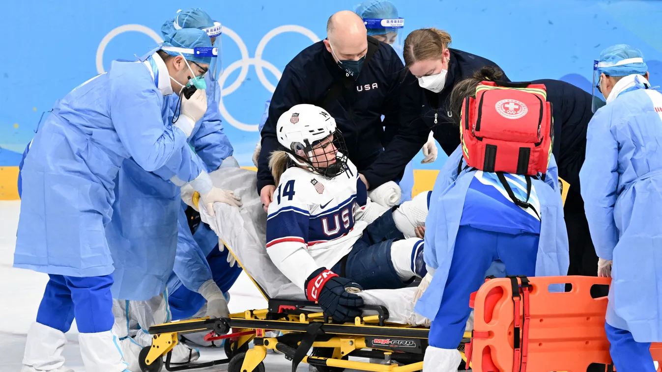 (BEIJING2022)CHINA-BEIJING-OLYMPIC WINTER GAMES-ICE HOCKEY-WOMEN'S PRELIMINARY-USA VS FIN (CN) se Horizontal 