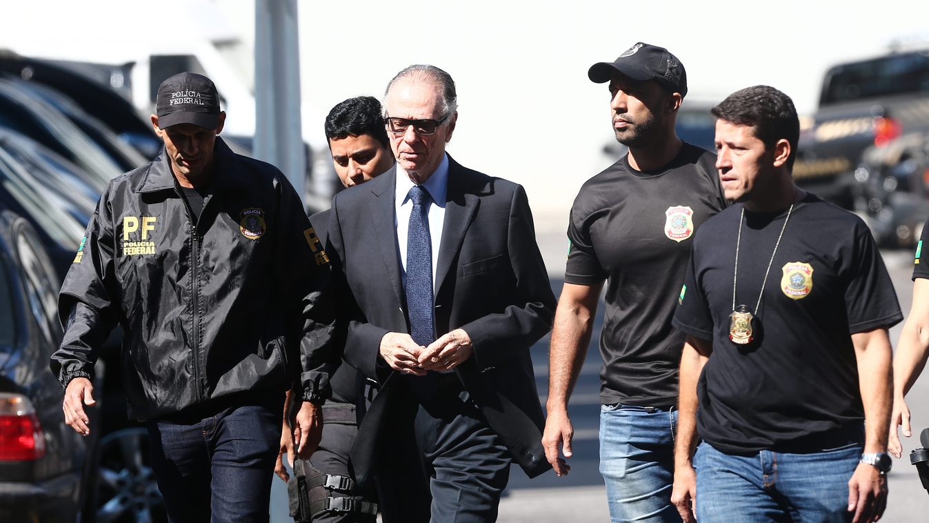 President of Brazilian Olympic Committee, Carlos Arthur Nuzman, arrives at headquarters of Federal Police, in Plaza Maua, central Rio de Janeiro 