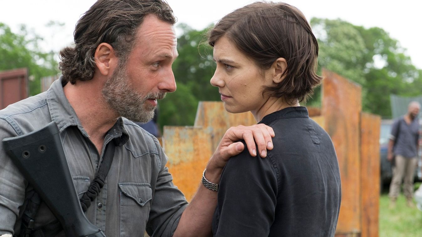 approved by Denise Huth 6.22.17 Andrew Lincoln as Rick Grimes, Lauren Cohan as Maggie Greene - The Walking Dead _ Season 8, Episode 1 - Photo Credit: Gene Page/AMC 