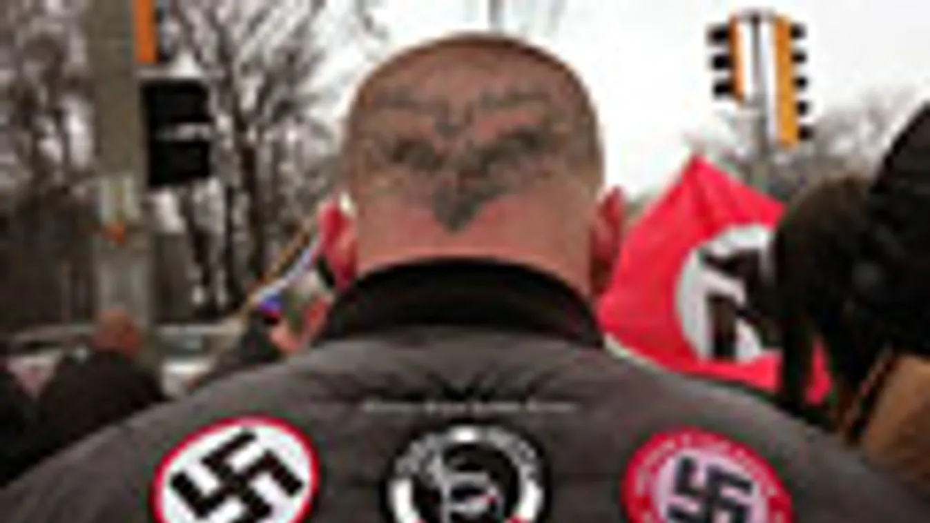 neonáci mozgalom, fasiszta tüntetés, szélsőjobboldal