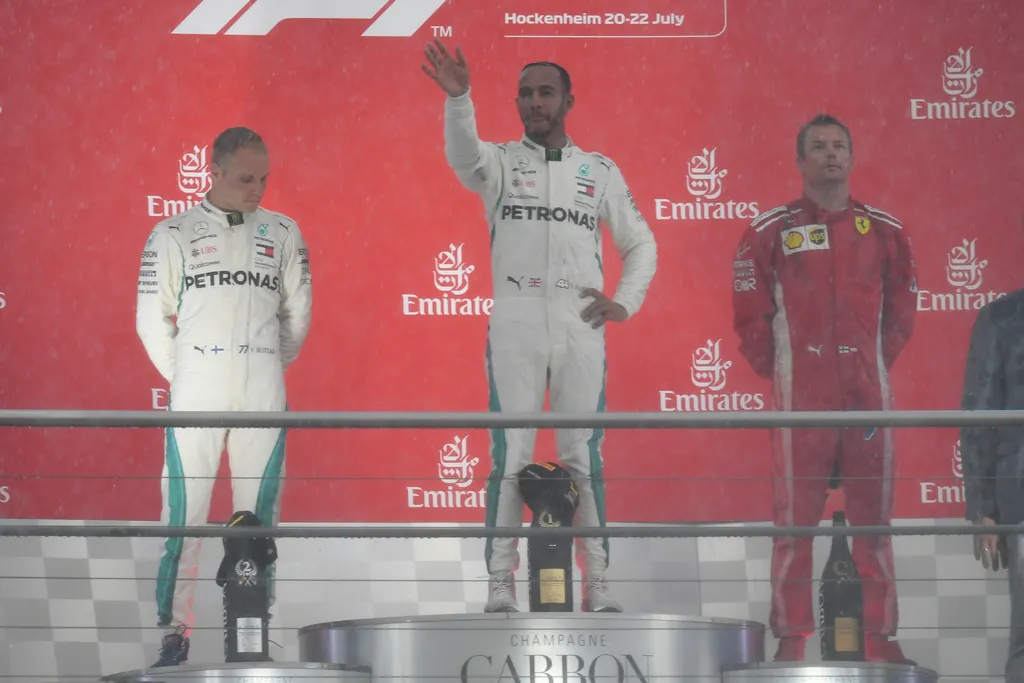 Özönvíz a Forma-1-es Német Nagydíj után, Valtteri Bottas, Lewis Hamilton, Kimi Räikkönen 