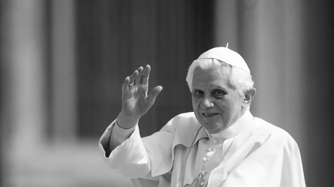 Pope Benedict XVI in St. Peter's square at the Vatican, on April 21, 2010. 