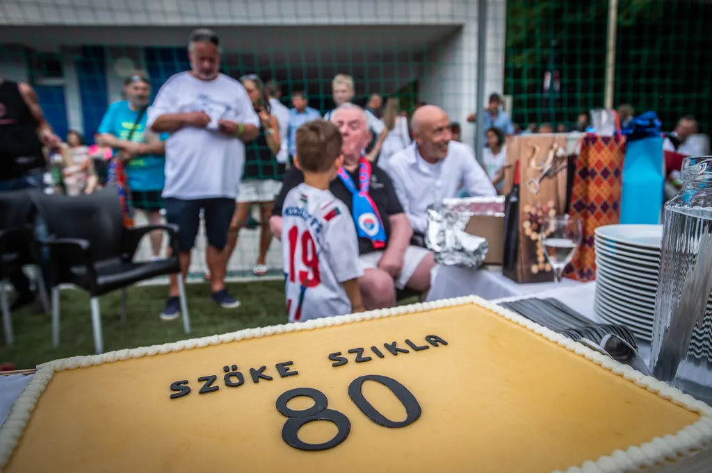 Mészöly Kálmán születésnapi köszöntése, mészöly kálmán 80 éves, Csillaghegyi Strand focipálya 
