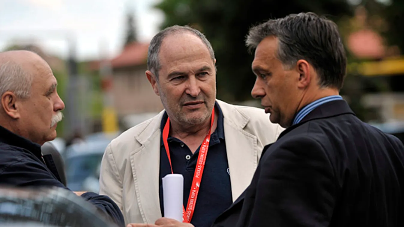 Orbán Viktor, a Fidesz elnöke, Várszegi Gábor, a Fotex és az MTK tulajdonosa, labdarúgás, 2009