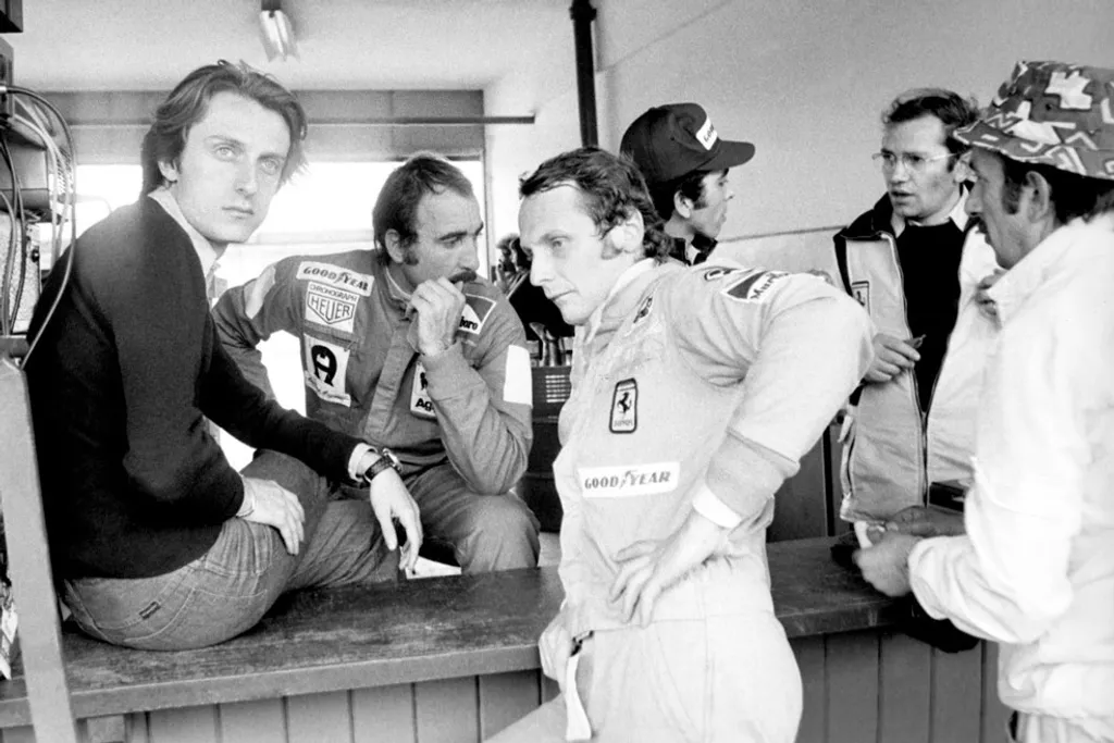 Forma-1, Luca di Montezemolo, Clay Regazzoni, Niki Lauda, 1975, Argentin Nagydíj 