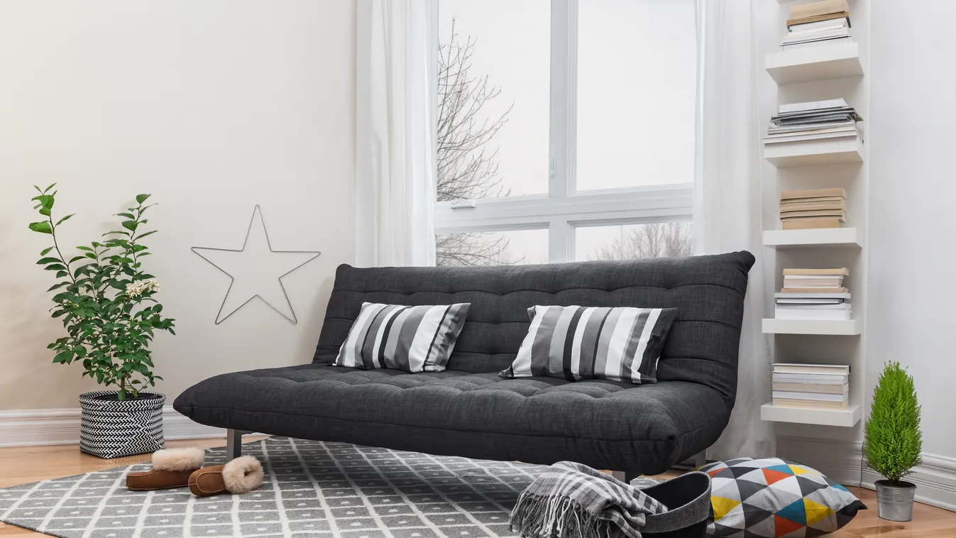 10 tipp - Így varázsolj tágas otthont apró lakásból daybed kanapé nappali 