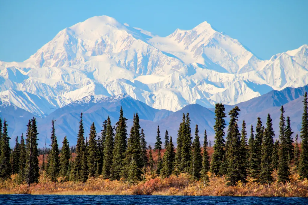 Észak-Amerika legmagasabb, 6190 méteres hegycsúcsa, Denali Nemzeti Park, USA, amerika, Alaszka, Vadrezervátum, Mount McKinley Nemzeti Park, vadon 