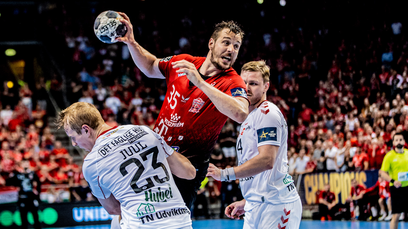 Telekom Veszprém–Aalborg HB (dán) férfi kézilabda, Bajnokok Ligája negyeddöntő, első mérkőzés, 2022.05.12. Kentin Mahé 