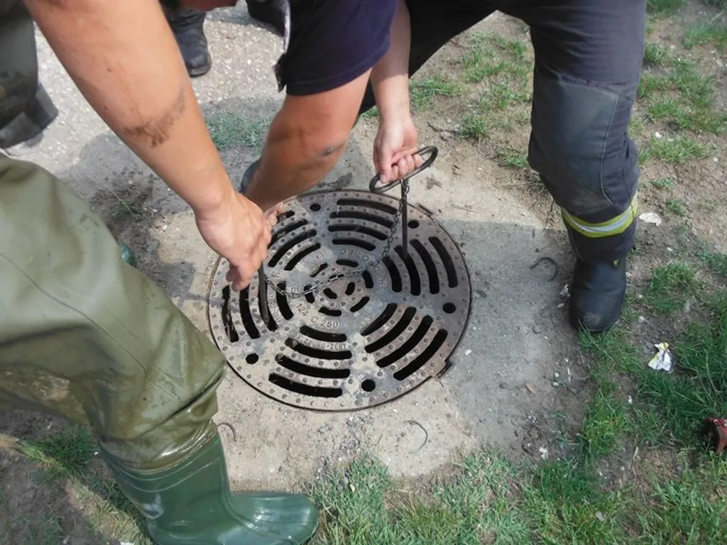 Csatornába szorult kölyökkutya éltét mentették meg a tűzoltók 