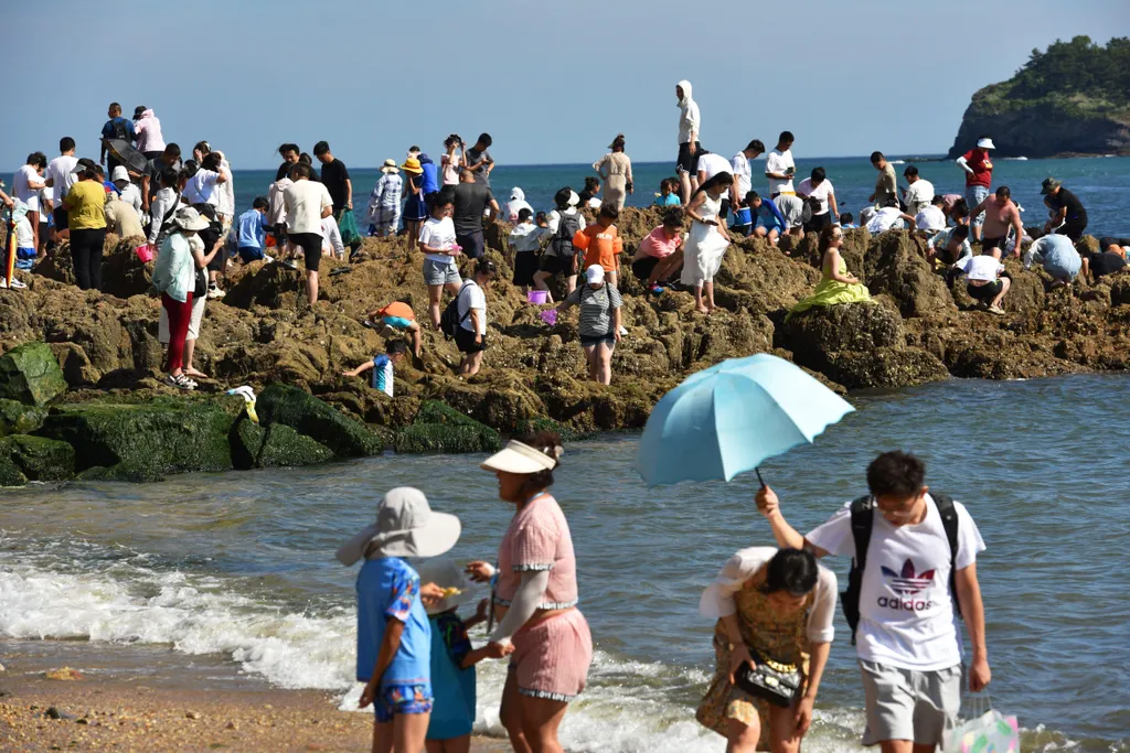 Dalian beach Talien strand Kína 