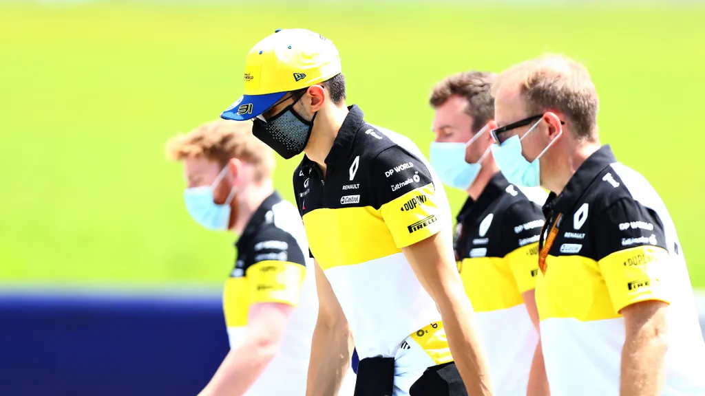 Forma-1, Esteban Ocon, Renault, pályabejárás, Osztrák Nagydíj 2020 
