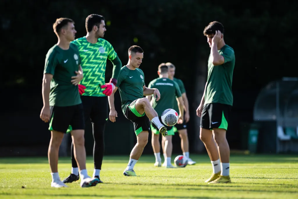 FTC, Fradi, Ferencváros, Ferencvárosi TC, a KÍ Klaksvík elleni BL-visszavágót megelőző edzés, FTC-MVM Sportközpont, 2023.07.18. 