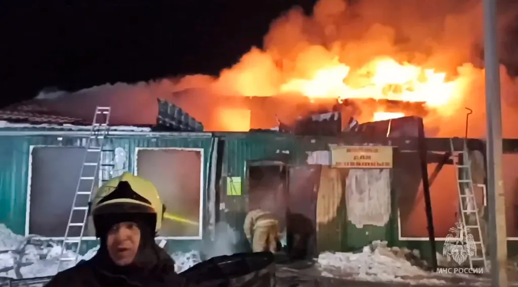 Tűz egy oroszországi idősotthonban, Oroszország, galéria, 2022 