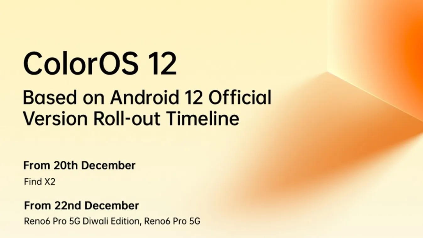 Oppo, Android 12-es frissítések 