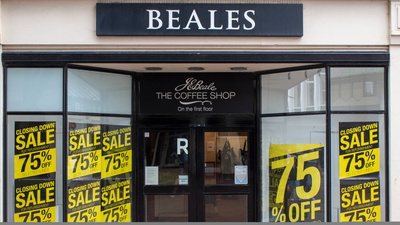 Worthing, West Sussex, UK, July 28, 2019, Beales Department Store is a chain situated in the south of England. 