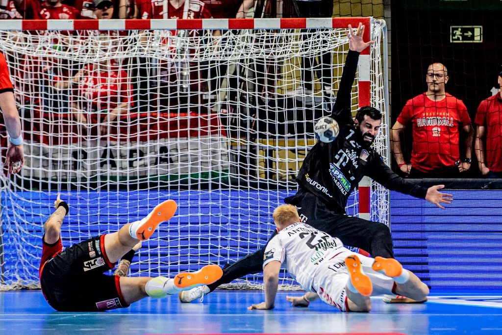 Telekom Veszprém–Aalborg HB (dán)  férfi kézilabda, Bajnokok Ligája negyeddöntő, első mérkőzés, 2022.05.12. Rodrigo Corrales 