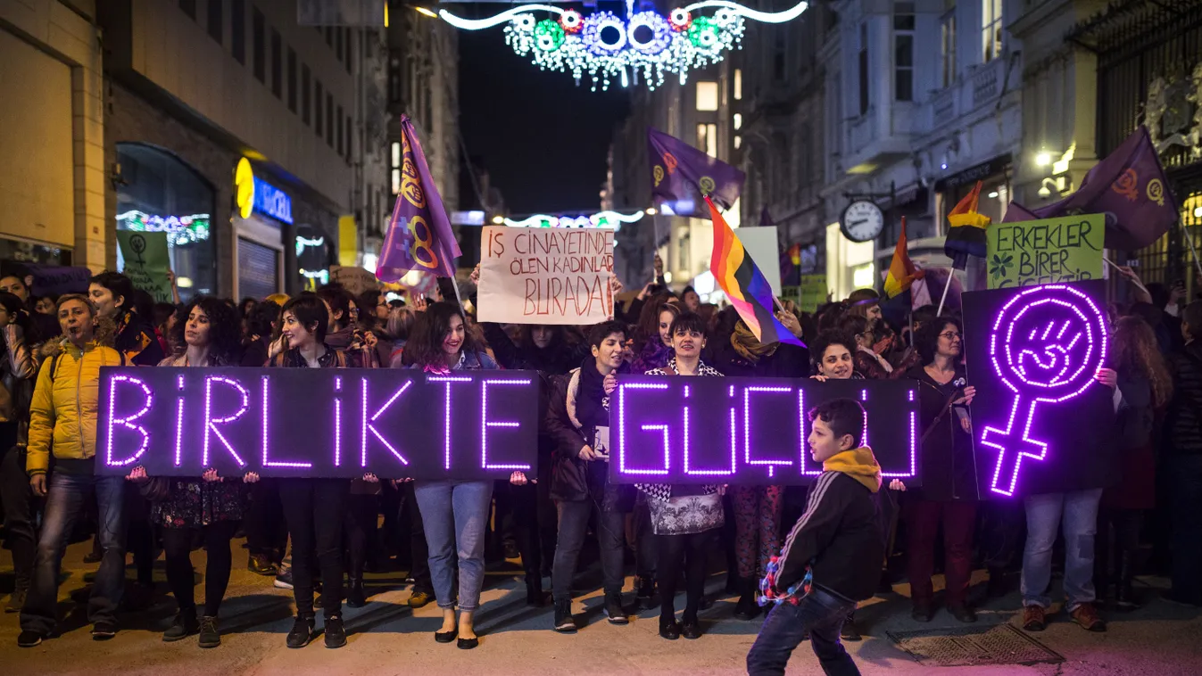 International Women's Day march in Istanbul TURKEY 2017 Istanbul march International Women's Day 