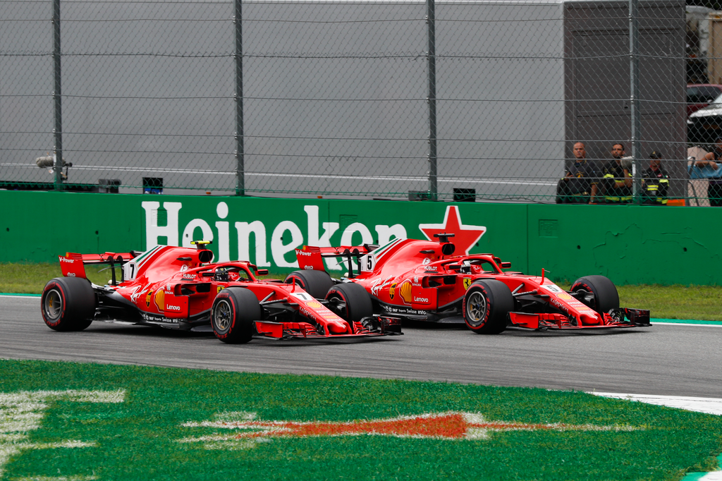 A Forma-1-es Olasz Nagydíj, Sebastian Vettel, Kimi Räikkönen 