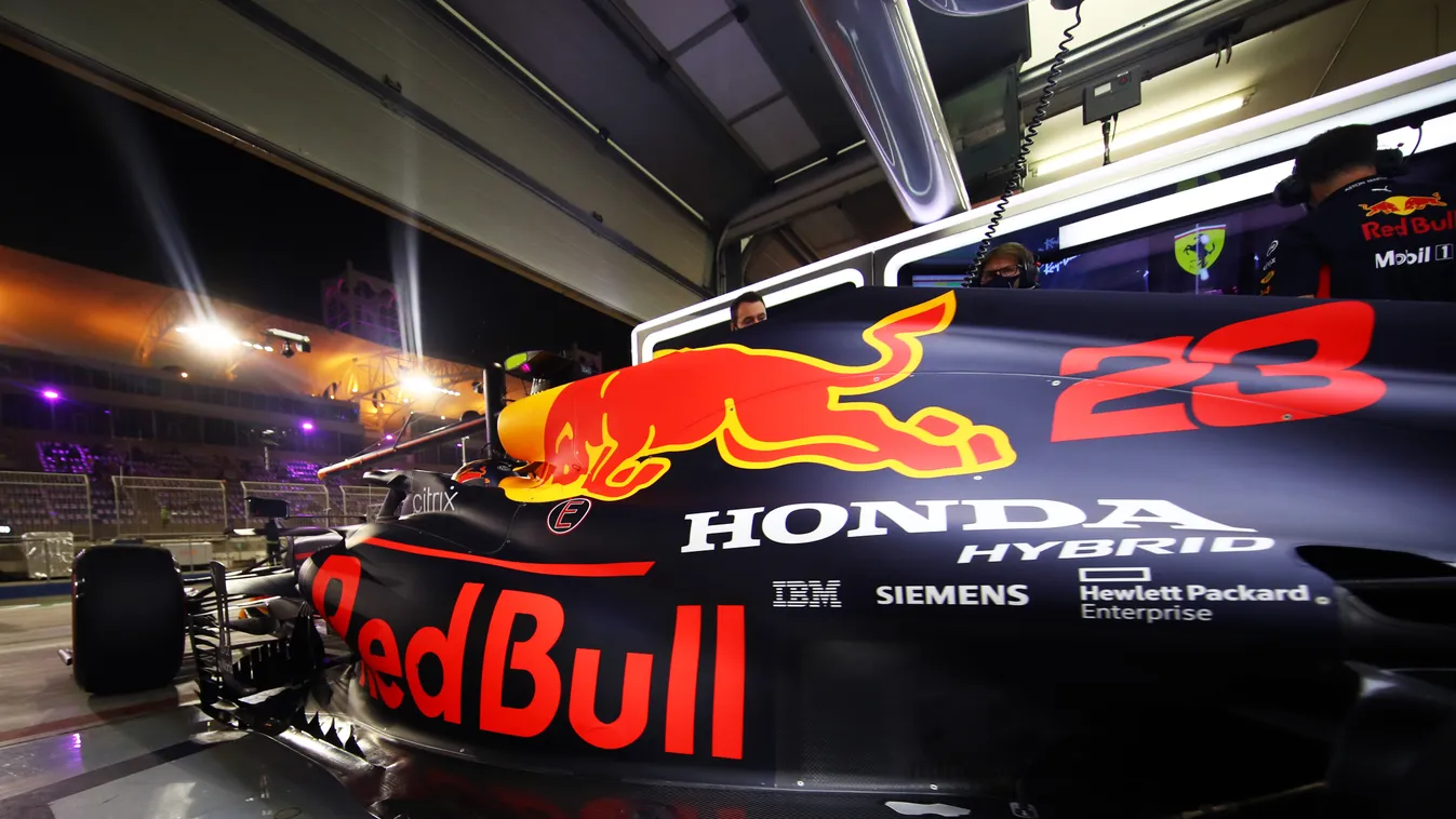 Forma-1, Alexander Albon, Red Bull Racing, Szahíri Nagydíj, Honda logo 