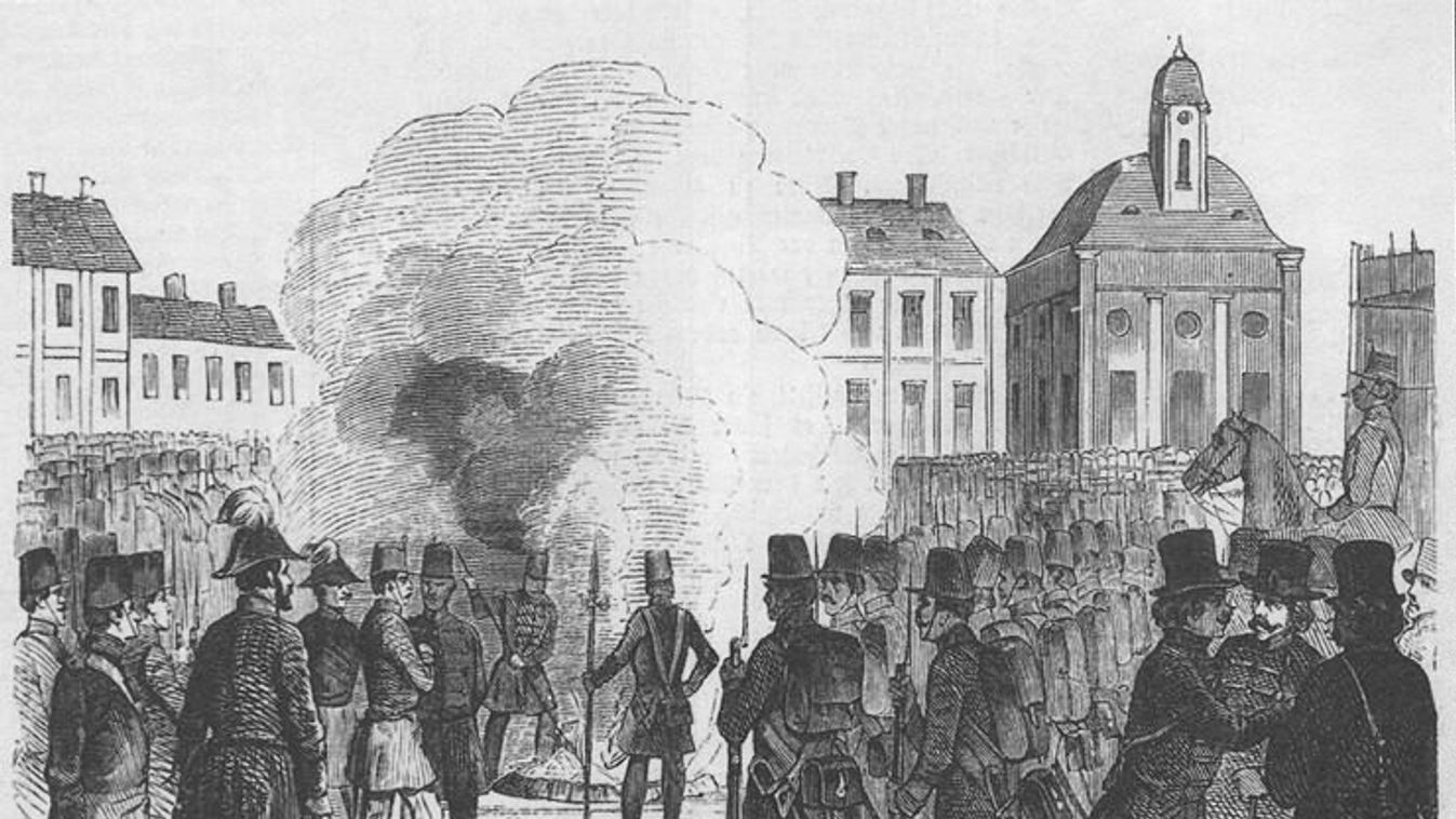 Kossuth-bankó  Kossuth bankók égetése Pesten 1849. októberében 