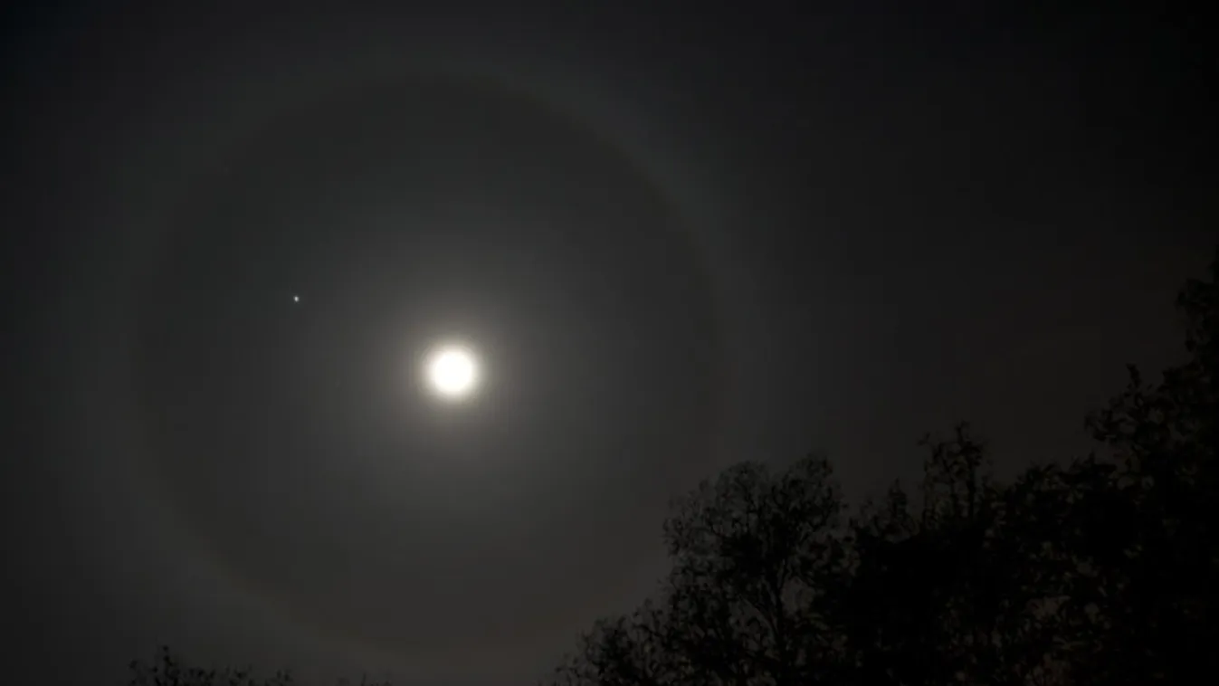 Halojelenség a Hold körül, Őrbottyán, november 1, 0:05 perc