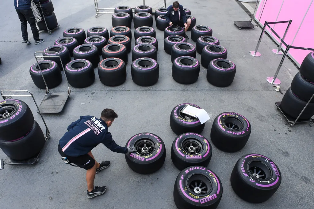 Előkészületek a 2018-as Azeri Nagydíjra, Force India, Pirelli ultralágy gumi 