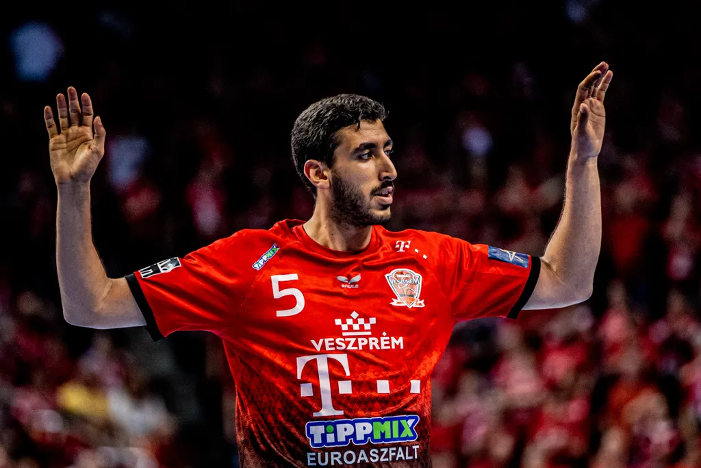 Telekom Veszprém–Aalborg HB (dán) férfi kézilabda, Bajnokok Ligája negyeddöntő, első mérkőzés, 2022.05.12. Omar Yahia 