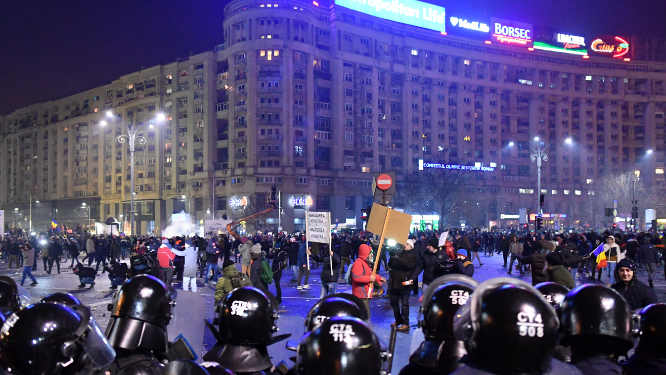 Tüntetés Bukarest 
