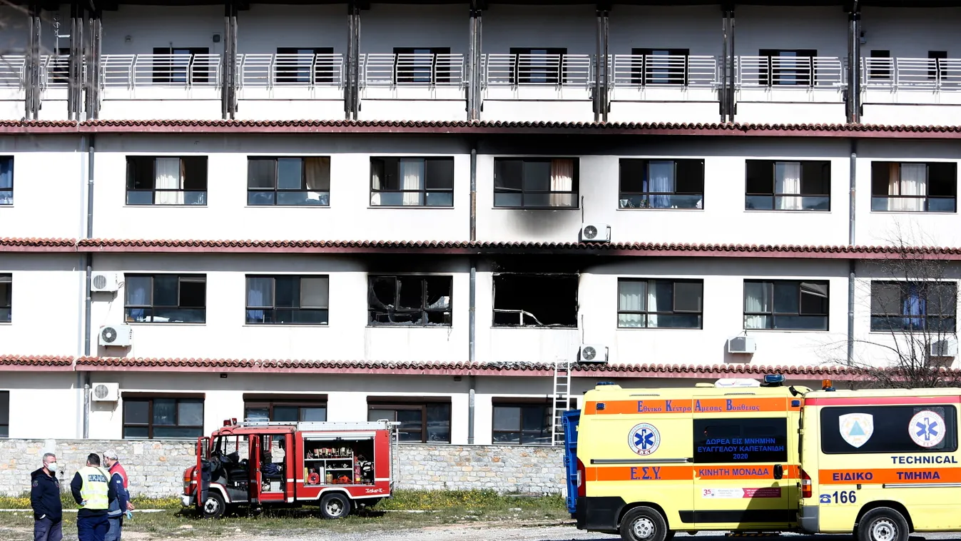 tűz Thesszaloniki Görögország kórház meghalt sérült 