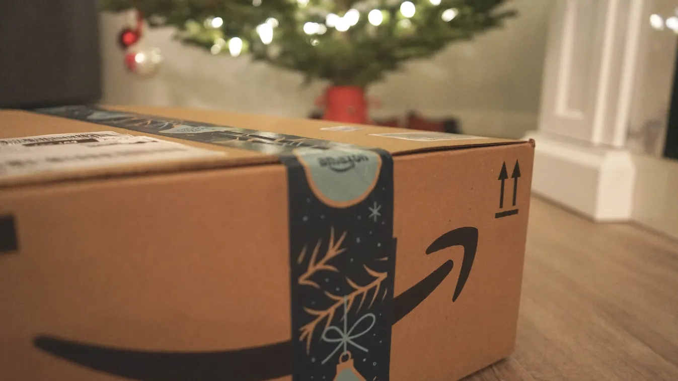 amazon box package csomag karácsonyfa 