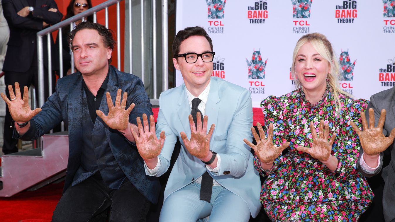 The Cast Of "The Big Bang Theory" Places Their Handprints In The Cement At The TCL Chinese Theatre IMAX Forecourt GettyImageRank3 