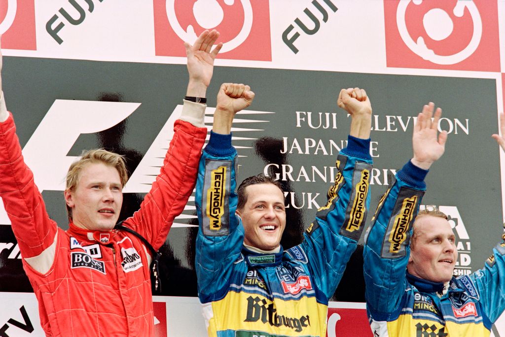 Forma-1, Mika Häkkinen, Michael Schumacher, Johnny Herbert, McLaren Racing, Japán Nagydíj 1995 